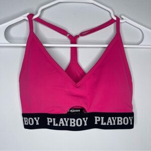 Playboy pink sports bra size small